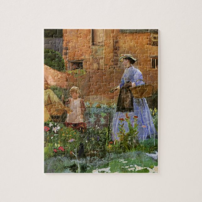 Puzzle Dans un jardin à Cookham par George John Pinwell (Vertical)
