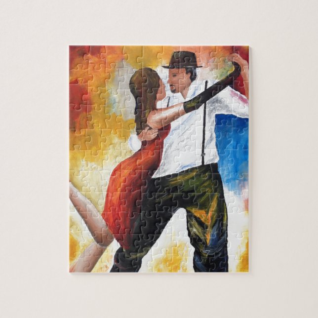 Puzzle Danse au rêve coloré d'amants de tango d'aube ! (Vertical)