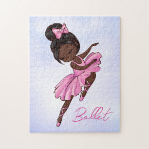 Puzzle Danse de ballet rose Tutu afro-américaine Ballerin