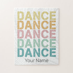 Puzzle Danse Lettres Vintages Pour Retro Disco House