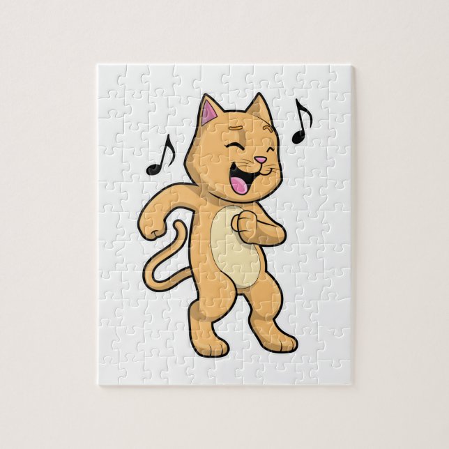Puzzle Danse Musique Cat (Vertical)