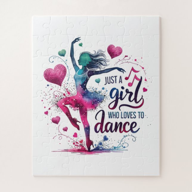 Puzzle Danse Rétro Juste Une Fille Qui Aime Danser (Vertical)