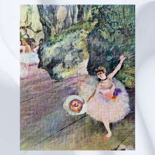 Puzzle Danseur avec un bouquet de fleurs d'Edgar Degas