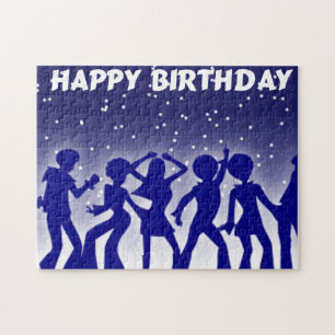 Puzzle Danseurs de disco de joyeux anniversaire