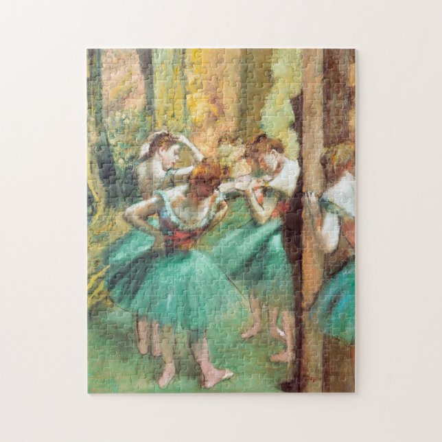 Puzzle Danseurs rose et vert par Edgar Degas (Vertical)