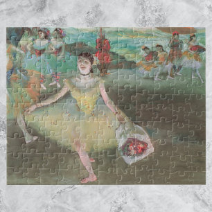 Puzzle Danseuse avec un bouquet, s'inclinant d'Edgar Dega