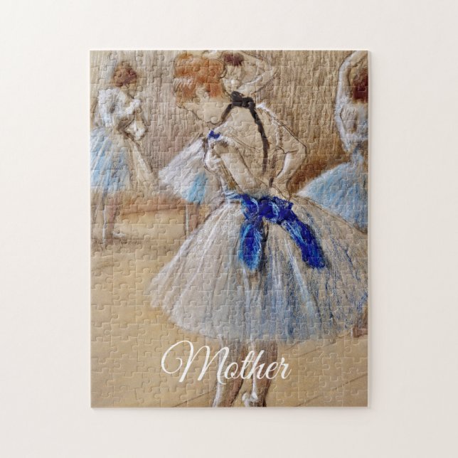 Puzzle Danseuse de Degas avec ruban bleu  (Vertical)