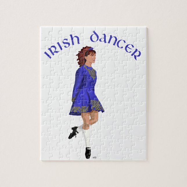 Puzzle Danseuse de step irlandais - Bleu (Vertical)