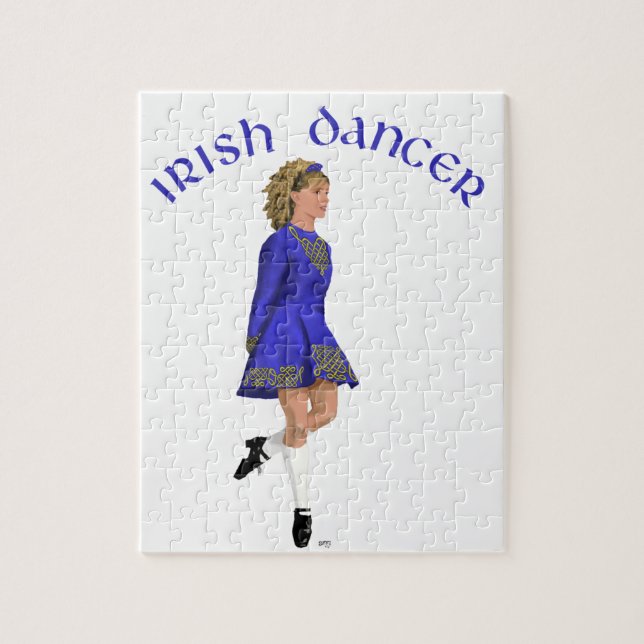 Puzzle Danseuse Irlandaise Blonde en Bleu (Vertical)