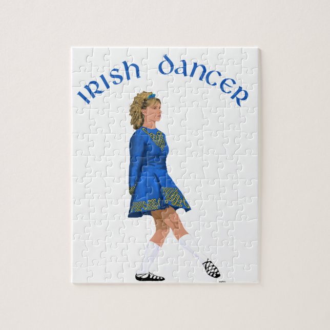 Puzzle Danseuse Irlandaise Blonde en Bleu (Vertical)