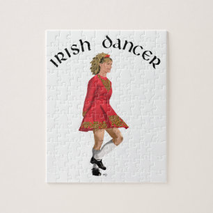 Puzzle Danseuse Irlandaise Blonde en Rouge
