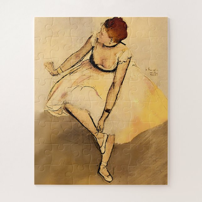 Puzzle Danseuse Réglage De Sa Chaussure, Degas Art (Vertical)