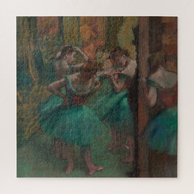 Puzzle Danseuses de Edgar Degas en vert, Art de ballet vi (Vertical)