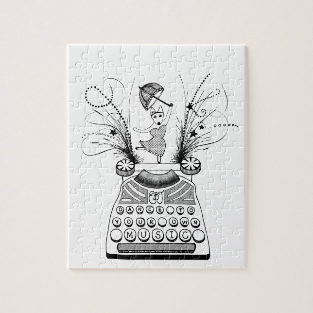 Puzzle Dansez dans votre propre musique English Bull Terr (Vertical)