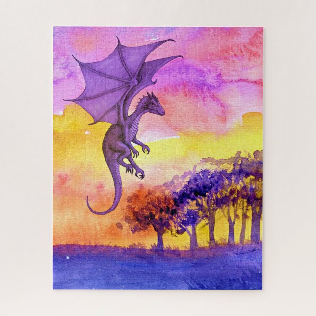 Puzzle d'aquarelle de l'art Dragon (Vertical)