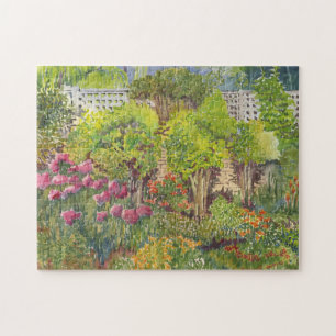 Puzzle d'aquarelle du jardin de Jane Austen