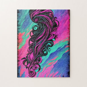 Puzzle d'aquarelle violet et bleu - 252 pièces