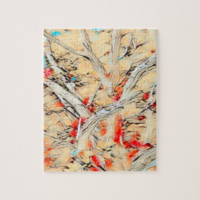 Puzzle d'arbre Abstrait (Vertical)