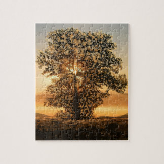 Puzzle d'arbre du coucher de soleil