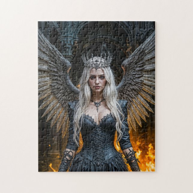 Puzzle Dark Angel Queen à Candlelit Hall (Vertical)