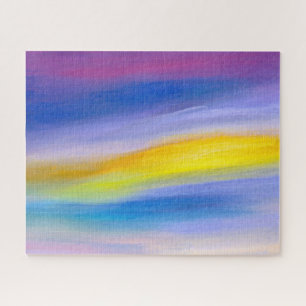 Puzzle d'art abstrait Violet Moderne et Rayon Doré