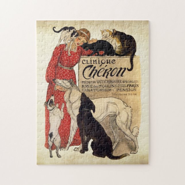 Puzzle d'art Borzoi vintage (Vertical)
