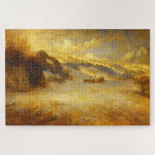 Puzzle d'art de Turner de montagne enneigée des Al