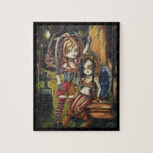 Puzzle d'art d'imaginaire de soeurs de Goth de