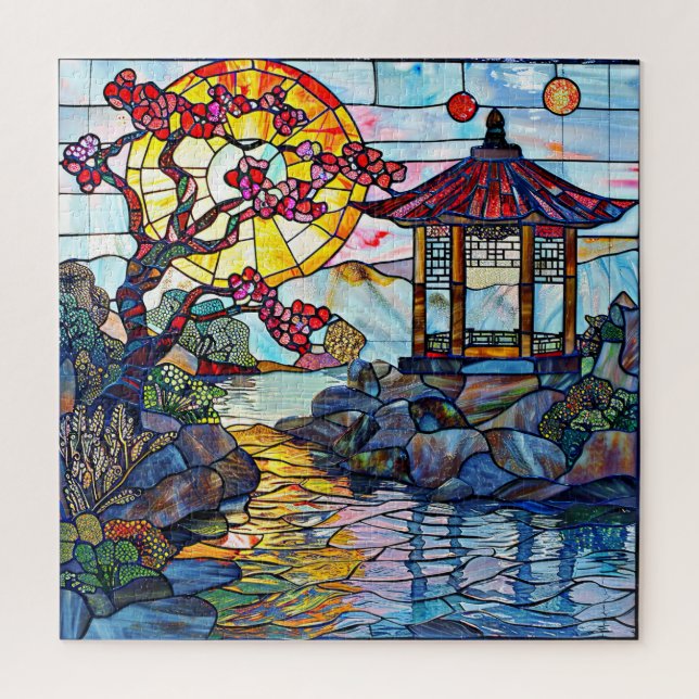 Puzzle d'art en verre verni japonais (Vertical)