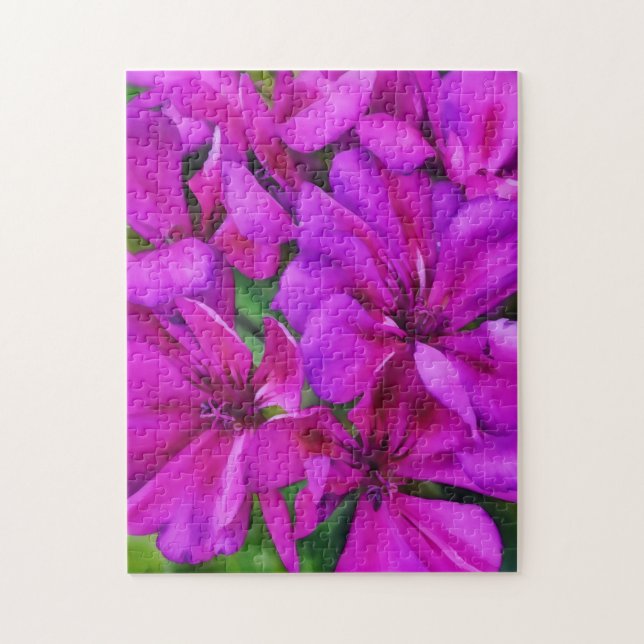 Puzzle d'art floral de jardin Rose profond (Vertical)