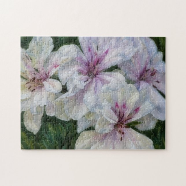 Puzzle d'art Jardin aux fleurs roses et blanches (Horizontal)