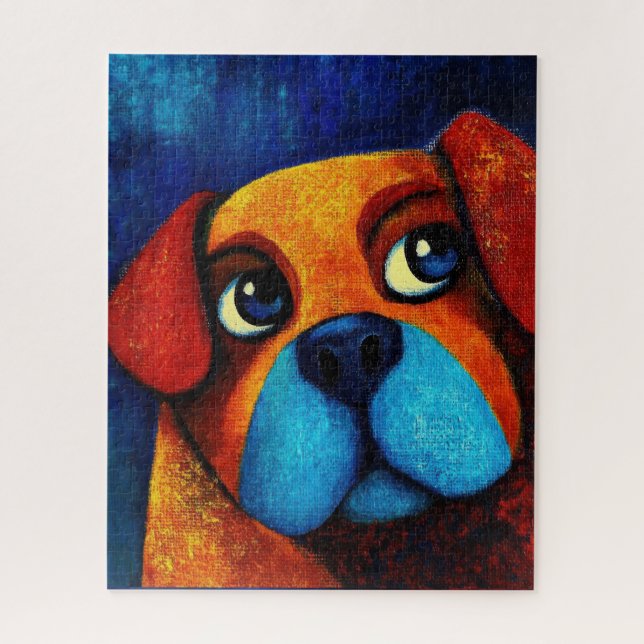 Puzzle d'art Portrait de chien (Vertical)