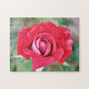Puzzle d'art rose rouge et rose