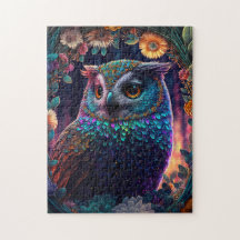 Puzzle d'art Vivid Rainbow Owl