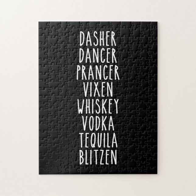 Puzzle Dasher Dancer Prancer Vixen Whiskey Vodka (Vertical)