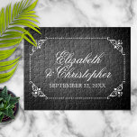 Puzzle Date du Mariage personnalisé vintage Chalkboard<br><div class="desc">Design vintage et tendance sur ce puzzle amusant.</div>