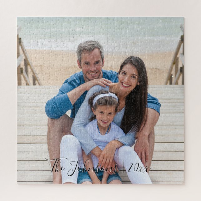 Puzzle Dated Keepsake Add Your Family Photo (Vertical)