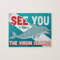 Dauphin des îles Vierges - Vintage voyage rétro