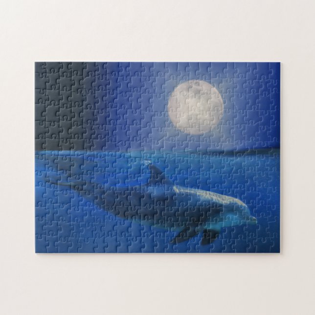 Puzzle Dauphin et Imaginaire Pleine lune (Horizontal)