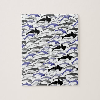 Puzzle Dauphins et orques nageant le motif