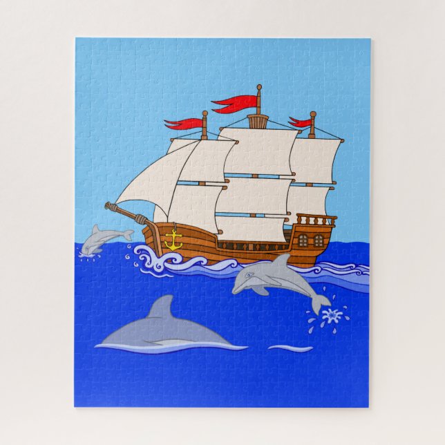 Puzzle Dauphins qui sautent (Vertical)