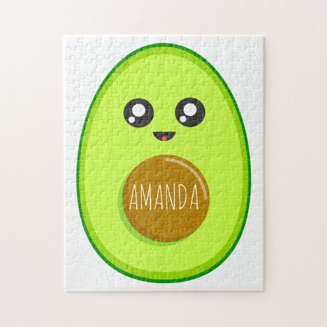 Puzzle d'avocat, Avocat mignon, Avocat aime (Vertical)