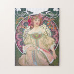 Puzzle Daydream (printemps), Mucha<br><div class="desc">Alphonse Mucha (24 juillet 1860 - 14 juillet 1939) était peintre, illustrateur et graphiste tchèque, vivant à Paris pendant la période Art Nouveau, surtout connu pour ses affiches théâtrales nettement stylisées et décoratives, notamment celles de Sarah Bernhardt. Il a produit des illustrations, des publicités, des panneaux décoratifs et des dessins,...</div>