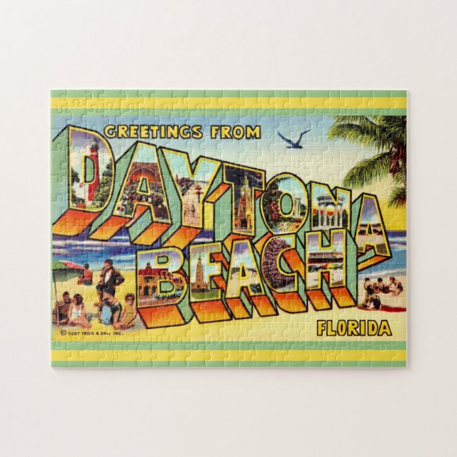 Puzzle Daytona Beach colorée 11x14 (Horizontal)