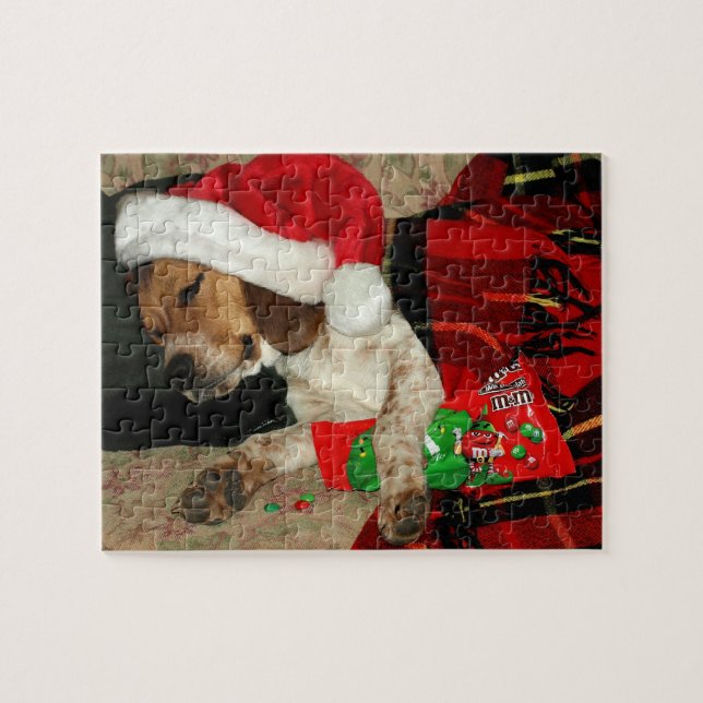 Puzzle de attente Snoopy de Noël de Père Noël (Horizontal)