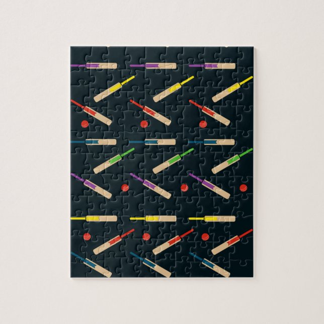 Puzzle de battes et de boules de cricket/puzzle (Vertical)