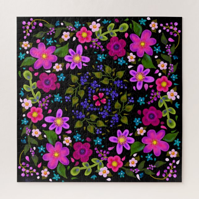 Puzzle De Belles Fleurs De Boho (Vertical)