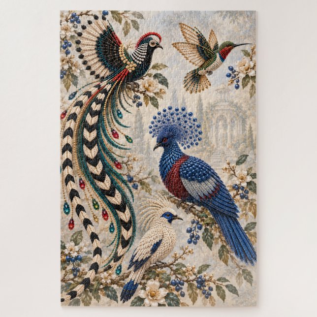 Puzzle de birds et de botanique (Vertical)