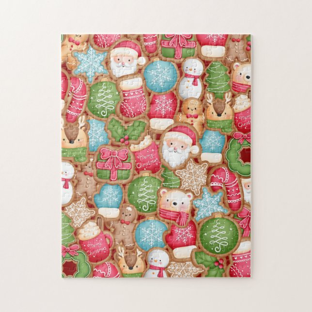 Puzzle de biscuit de Noël au gingembre (Vertical)