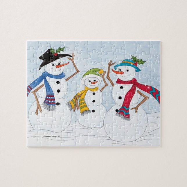 Puzzle de bonhomme de neige (Horizontal)